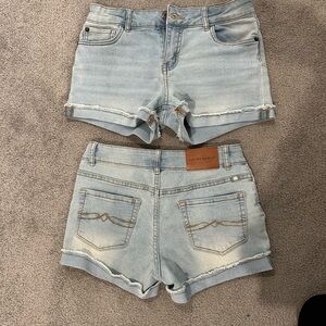 Lucky Brand Blue Jean Shorts with Cuffed Hem- 2 pairs
